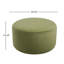 Repose-pieds rond en velours, vert olive-1315631519