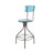 Nuri Metal Distressed Bar Stool with Gunmetal Legs and Backrest-160259253