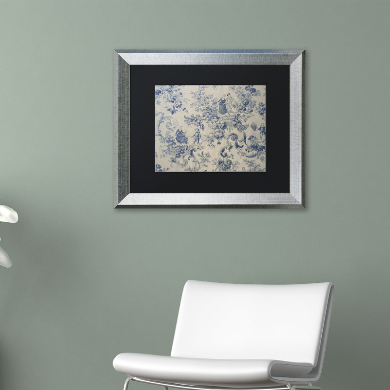Jadaya «Toile Fabrics I», impression encadrée, H 11 po x l 14 po x P 0,5 po, Noir, Argent
