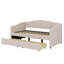 Upholstered Twin Size Daybed With Two Drawers-1947626971