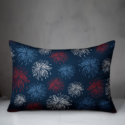  Fireworks Indoor/Outdoor Lumbar Pillow