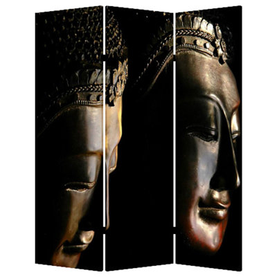 48'' W x 72'' H 3 - Panel Solid Wood Folding Room Divider