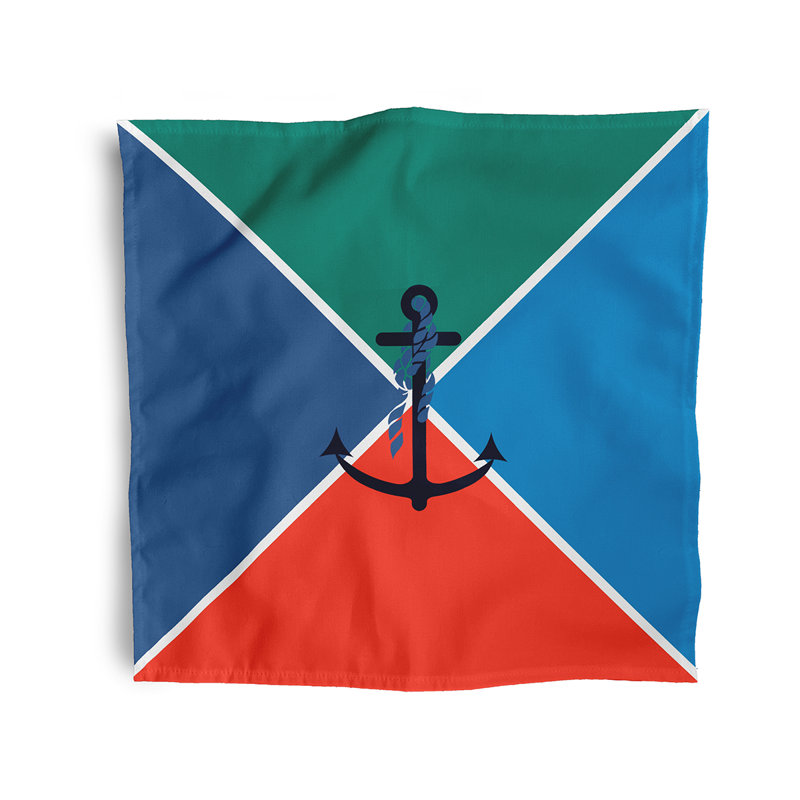 Lataria Anchor Flag Napkins, White
