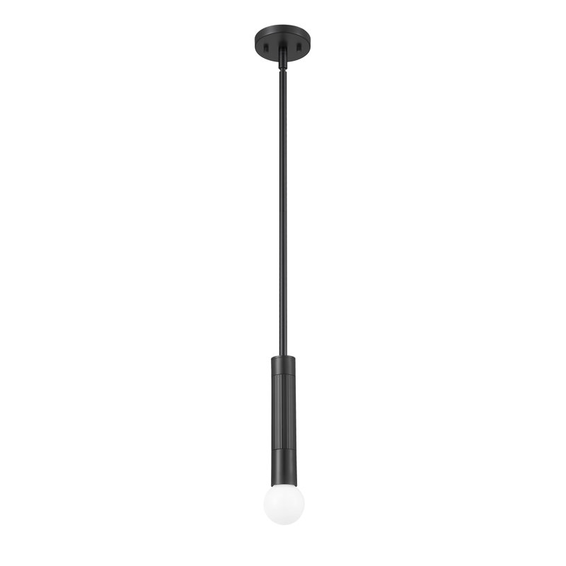 Luminaire suspendu 1 lumière Lipman, Noir mat