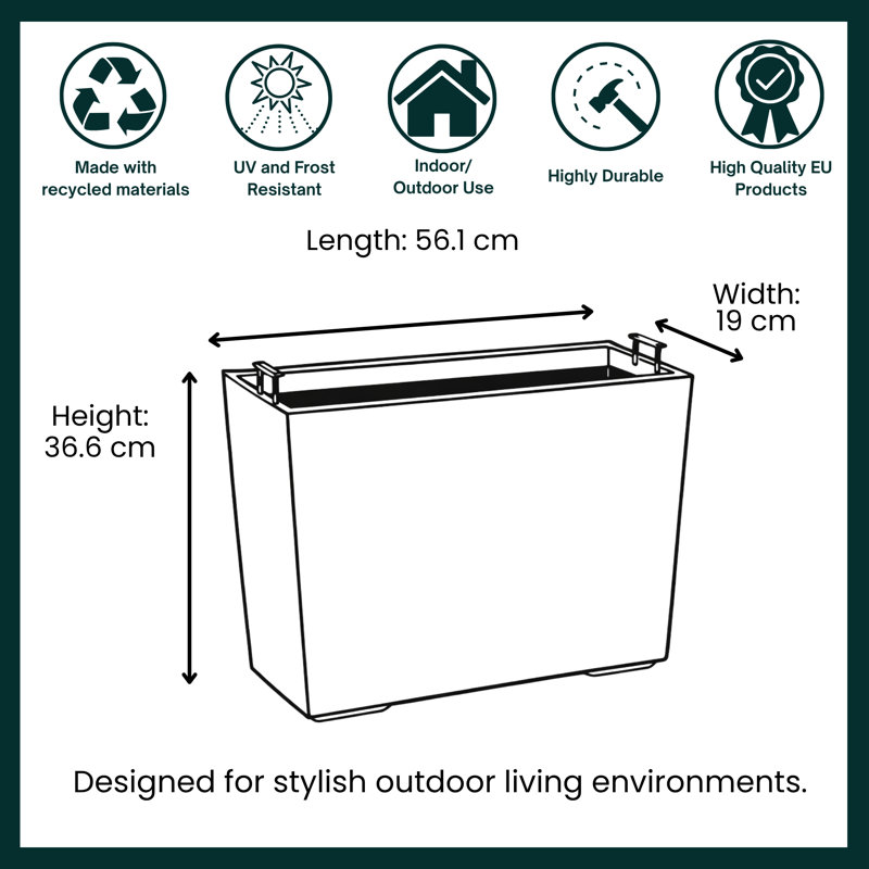 Meltham Raised Garden Bed, Black