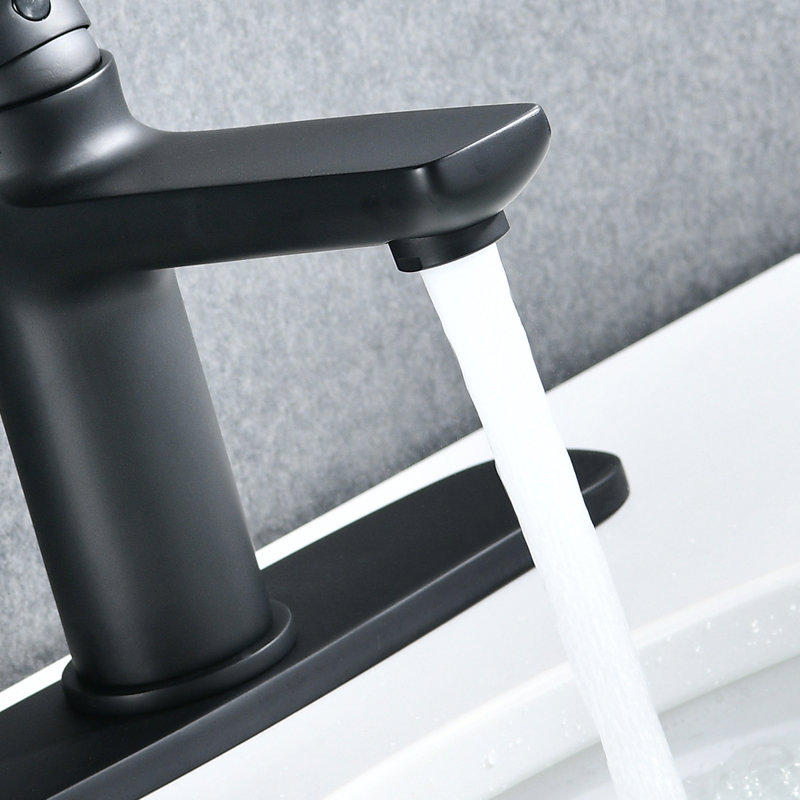 Robinet moderne noir mat pour lavabo de salle de bain