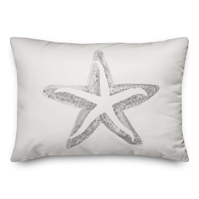  Housse et insert de coussin rectangulaire Simple Starfish, Gris