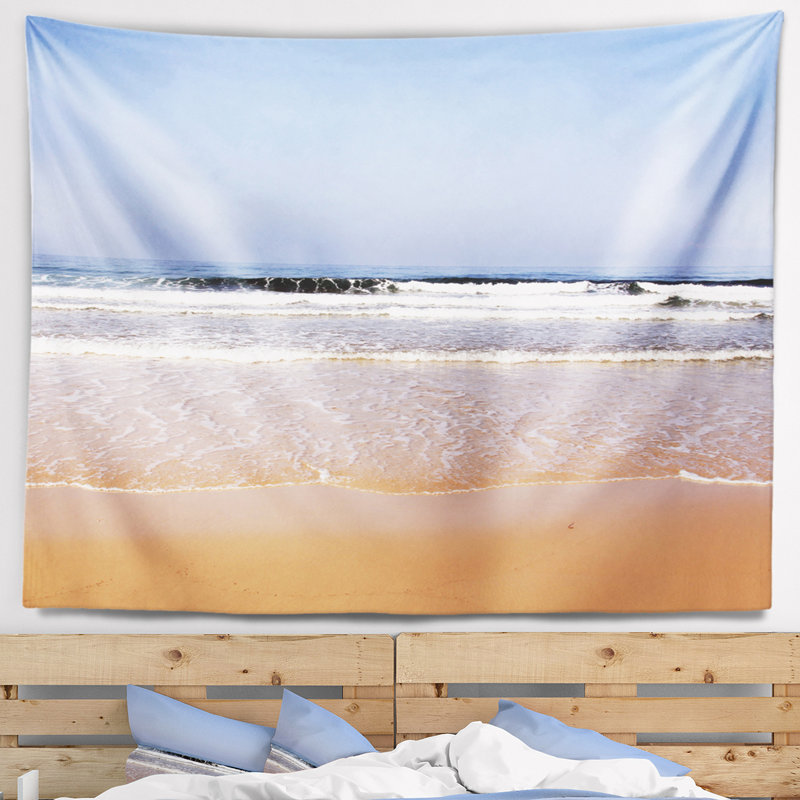 Bord de mer magnifique tapisserie Ashdod, H 32 po x l 39 po