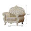 Fauteuil en cuir véritable de style européen en cuir massif de 51,1 po de largeur avec capitonnage