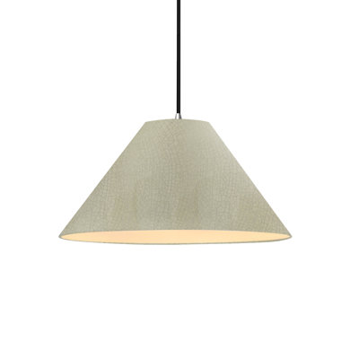 Radiance - Avola 1-Light Pendant - Bisque - Dark Bronze - 15"W x 7.25"H - Replaceable Bulb - Black Cord