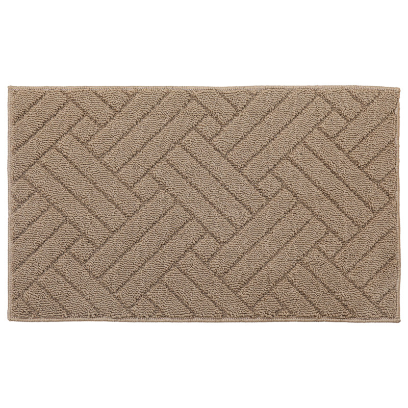 Non-Slip Geometric Indoor Doormat, Beige, 81.3cm W x 121.9cm L
