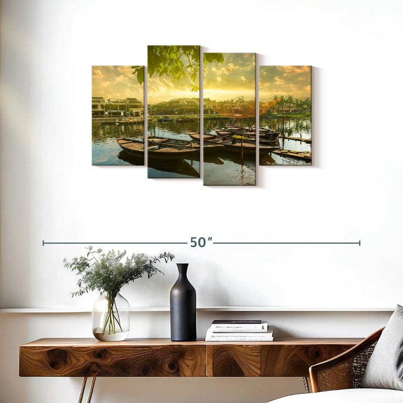 Mehar Boats In Vietnam, 22" H x 36" W