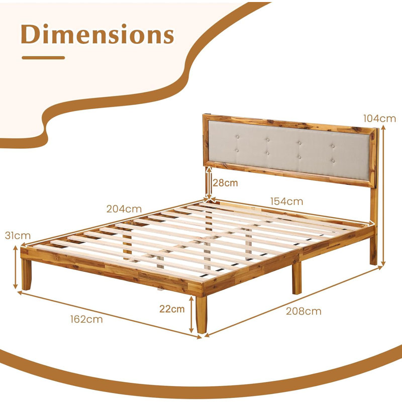 Bed, 162 x 208 cm