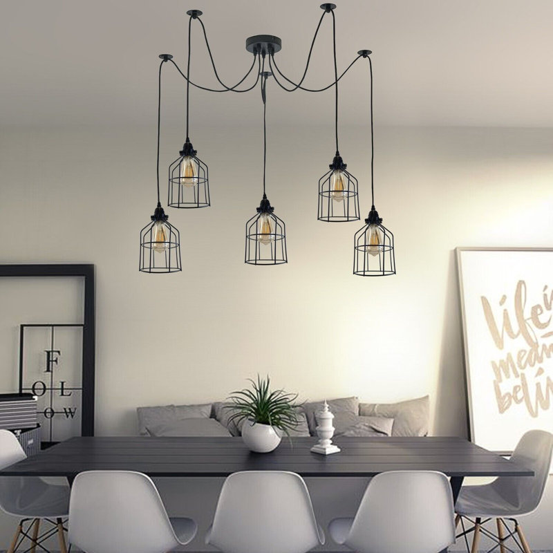Murilda 5 - Light Black Cluster Pendant