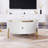 Round Coffee Table With 2 Large Drawers Storage Accent Table(31.5")-484449314-484449324