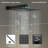 12 Inch Rainfall Shower Head Wall Mount High Pressure Shower System with Push Button Diverter, Rough-in Valve and Handheld Spray