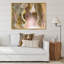 Abstrait brun, taches et rayures dorées - reproduction sur toile-67387183-67387189