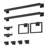 10-Pieces Matte Black Bathroom Accessories Set