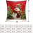 Snowman and Pine Tree Winter Throw Pillow Covers 18 x 18 Inch Set of 2, Red Double Sided Indoor Outdoor Holiday Cushion Cases