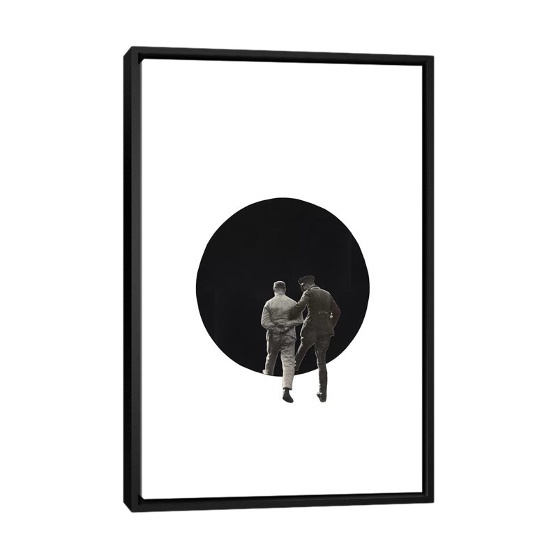 Mars à l'abîme, H 26 po x l 18 po x P 1,5 po, Toile avec cadre noir, Pas de tapis