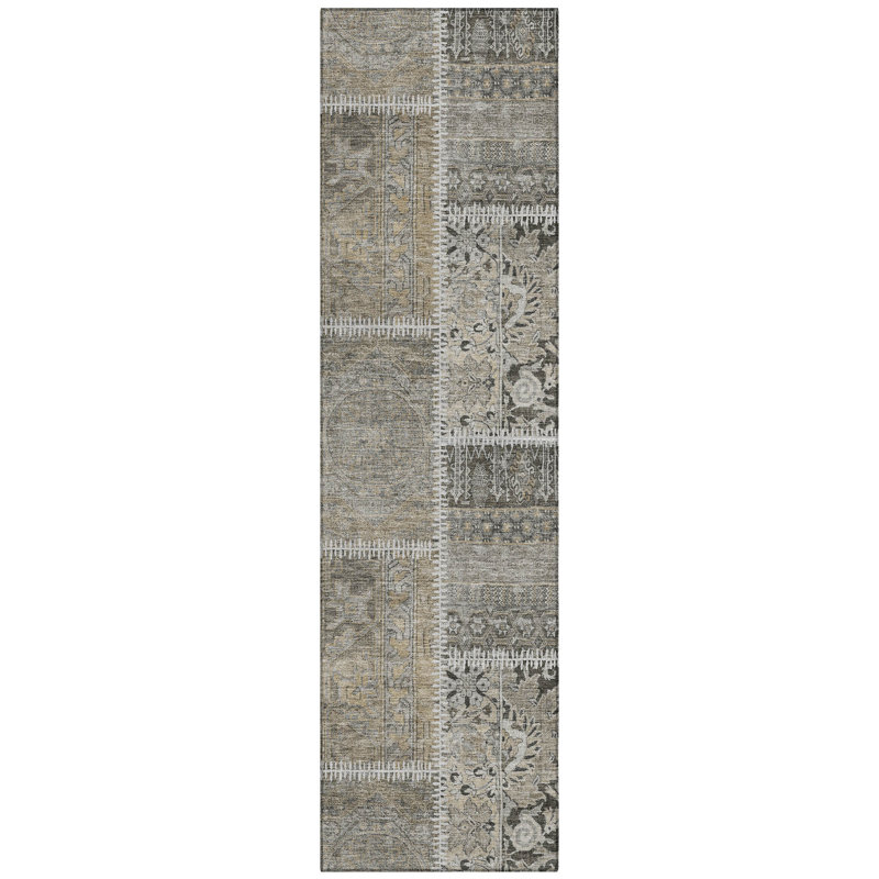 Patchwork Indoor / Outdoor Rug, Runner 2'3" x 7'6"
