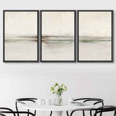 3 pièces, reproduction sur toile avec cadre flottant