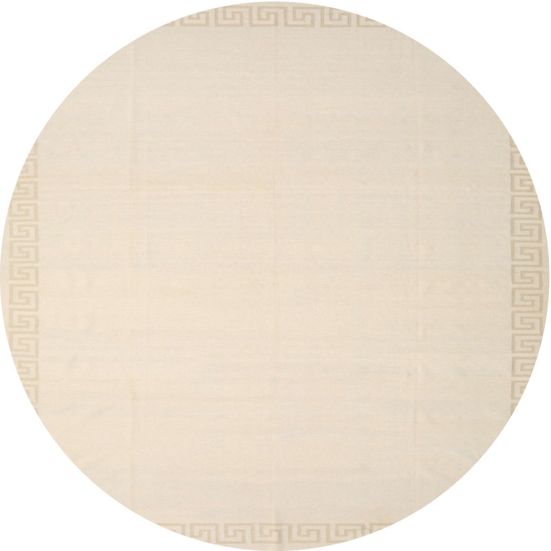 Tapis gris zone contemporaine, Rond 6 pi x 6 pi
