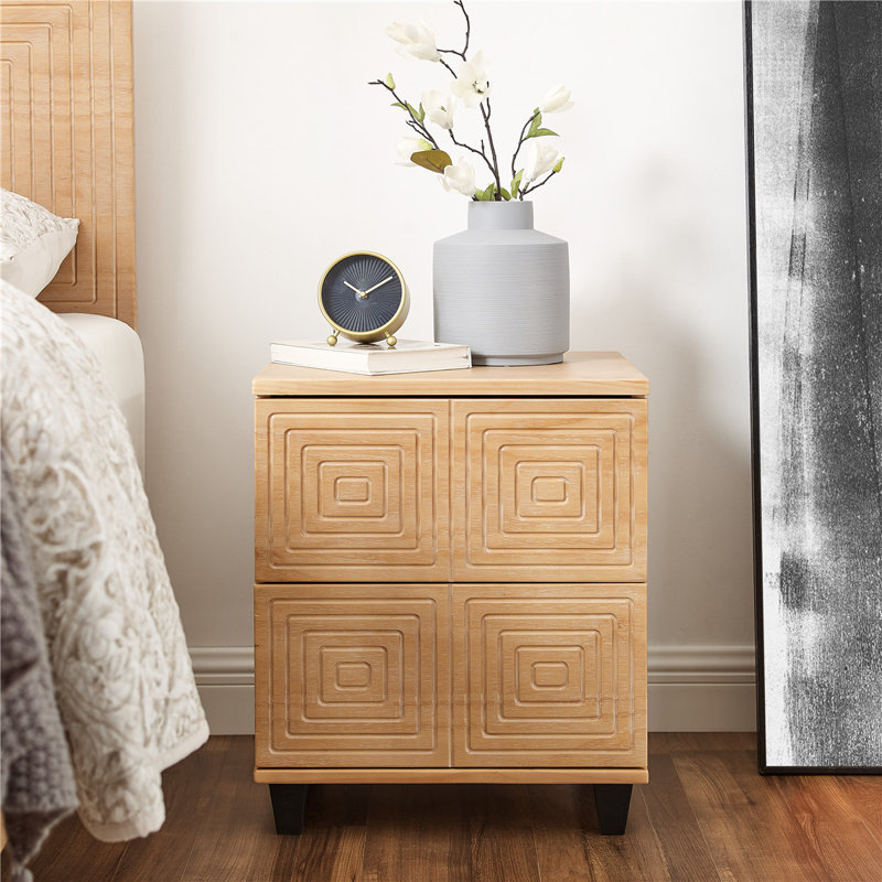 Davar 18.11'' W Nightstand, Beige