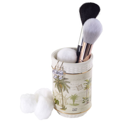 Colony Palm Bath Tumbler and Toothbrush Holder