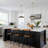 1-Light Modern Black Dome Pendant