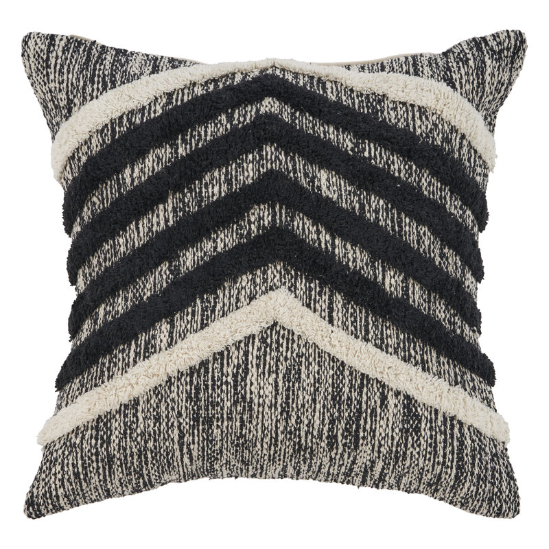 Pillow Fringe Metallic Cotton Throw Pillow