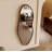  Full Length Mirror, 65"x22" Irregular Full Body Mirror with Solid Wood Frame,,Large Wavy Wall Mirrors for Living Room Entryway Bedroom,Horizontal/Vertical,Walnut-1267793577