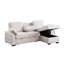 Canapé-lit modulaire réversible en tissu chenille l 91 po Marcello-1254706449