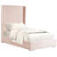 Lit double Wolo, revêtement en chenille capitonnée rose-117559494-117559497