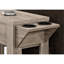 Table d'appoint de salon et de chambre à coucher, stratifié taupe foncé, avec table de rangement polyvalente