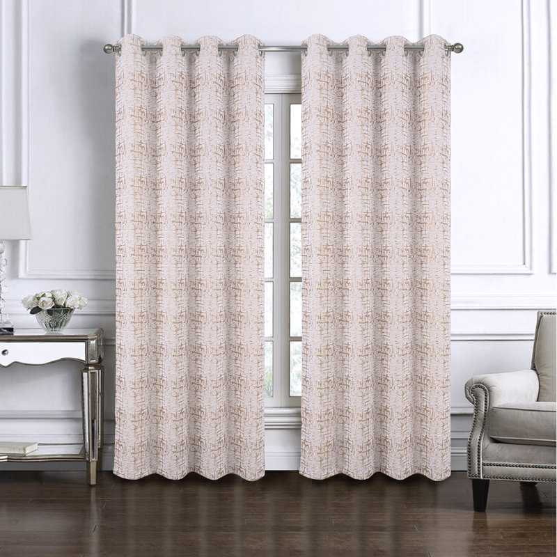 Luca Panel Room Darkening Single Curtain Panel Panel, Chocolate
