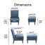 Fauteuil d'appoint rembourré avec repose-pieds Elle Decor Olivia-25951754