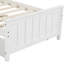 Lit plateforme simple avec lit gigogne roulant en bois massif blanc pour un sommeil confortable-1905797525