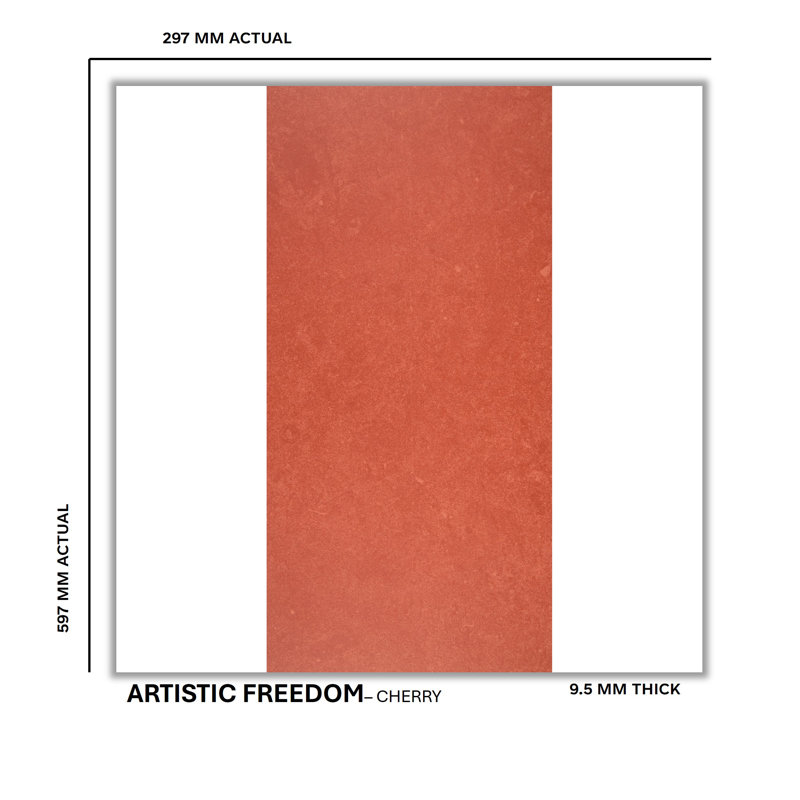 Artistic Freedom 12"X24" Porcelain Stone Look, Cherry