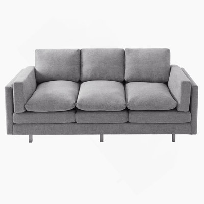 Modern 3-Seater Sofa With Dual-Layer Seat Cushions For Enhanced Comfort And Living Room Versatility.
