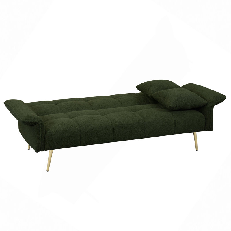 Futon-lit 70,1 po, canapé-lit double convertible, Vert