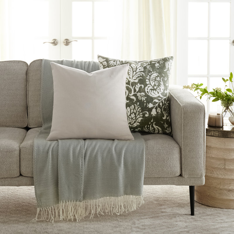 Housse et insert de coussin décoratif en coton, Vert