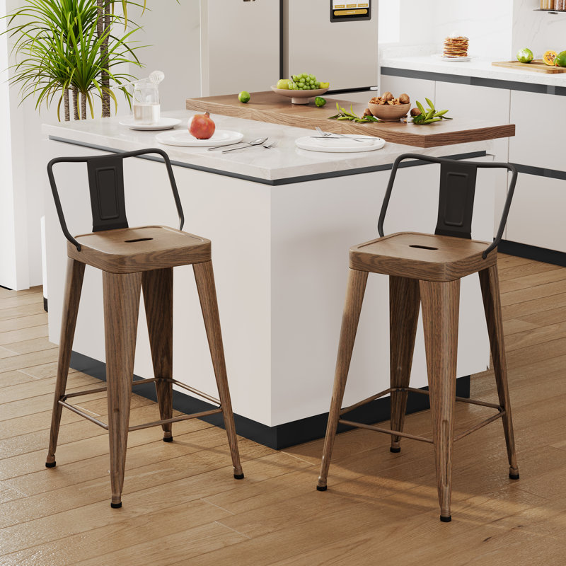 Metal Counter And Bar Stools, Bar Stool (30" Seat Height)