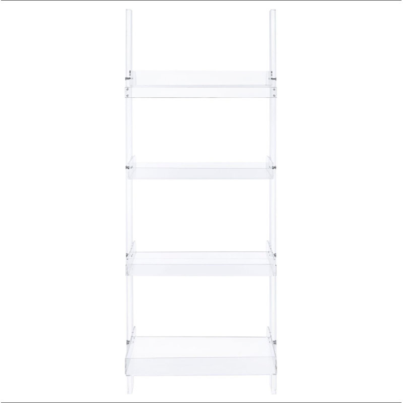 Bibliothèque échelle en acrylique transparent