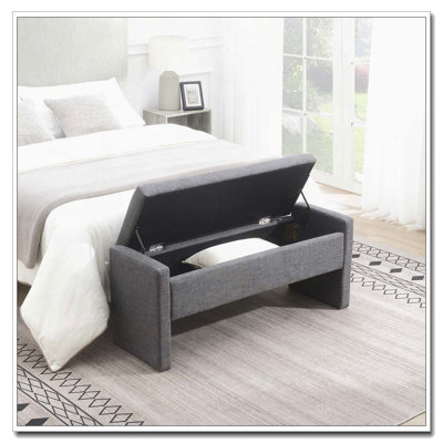 Modern Bed End Bench with Storage