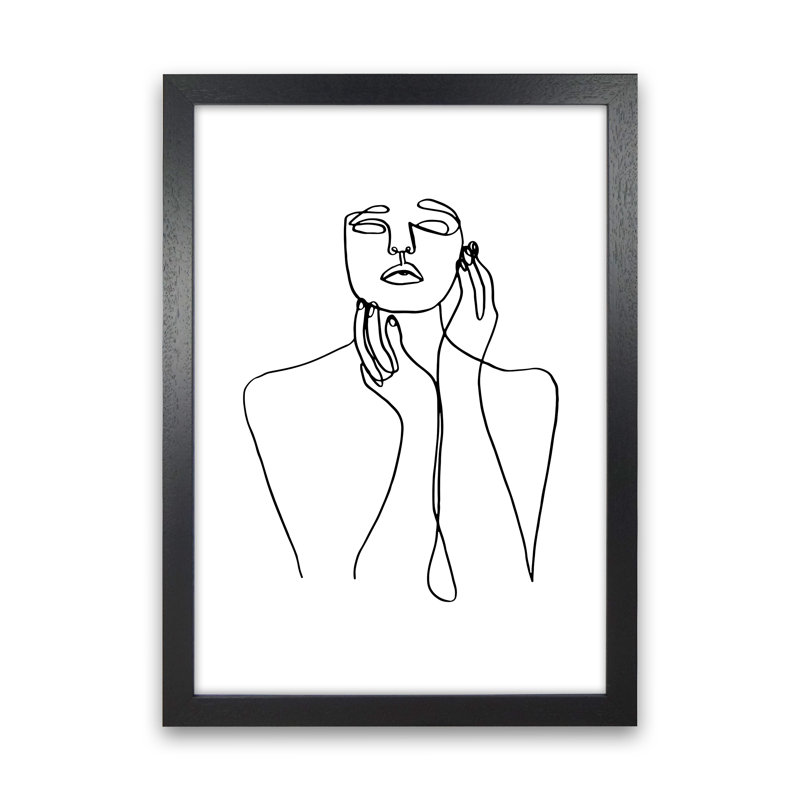 Touching Face With Hand's - Print, Black Frame, 33.7cm H x 25cm W x 3cm D