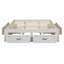 Grand lit plateforme avec 6 tiroirs de rangement, blanc antique-1601254534-1601254555