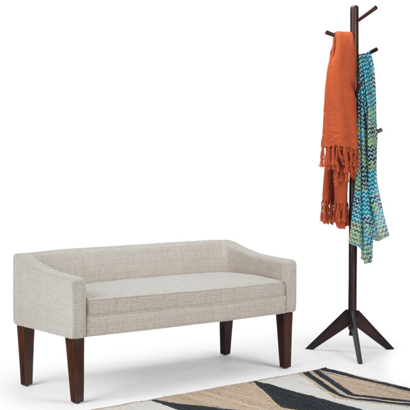 Upholstered Bench, Silver