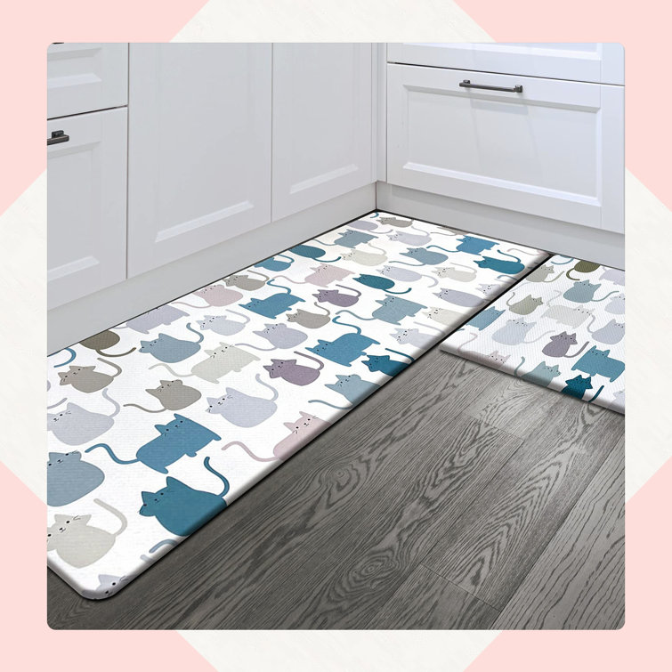 Kitchen Mats for Floor Anti Fatigue Floor Marble Cushioned Memory