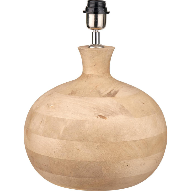 Kiah Wood Table Lamp, Beige
